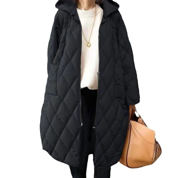 Picture of in stock cross-border explosions women's cotton-padded jacket 2024 autumn and winter new diamond-shaped grid hat cotton-padded jacket pocket coat women's top