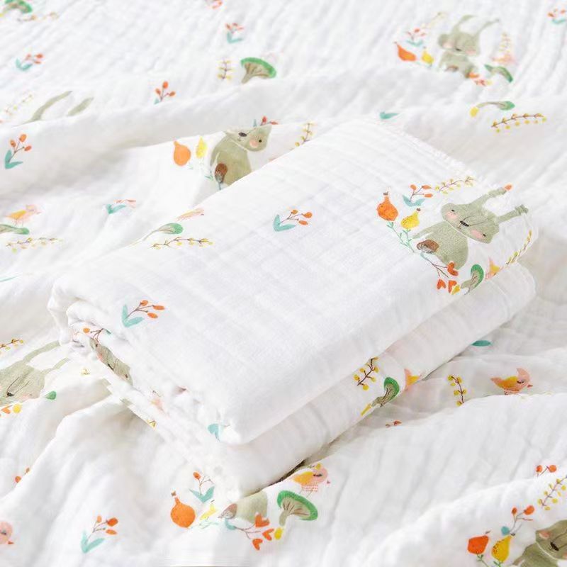 Picture of Straight edge 6 layer cotton yarn high density bath towel baby towel quilt baby blanket newborn quilt bath towel soft factory