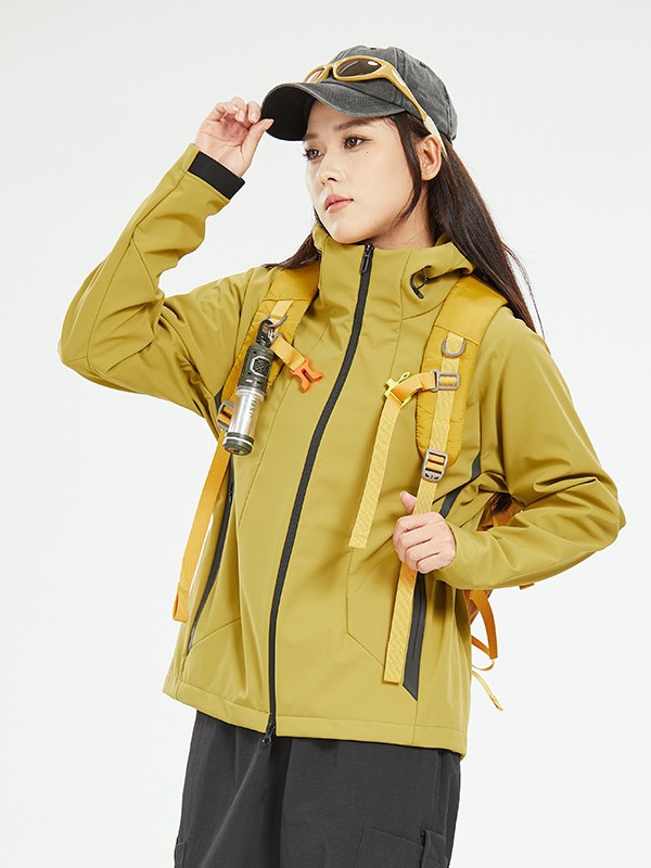Di Moute's same softshell jacket, men's jacket, women's outdoor windproof and waterproof mountaineering, camping, and fleece warm jacket