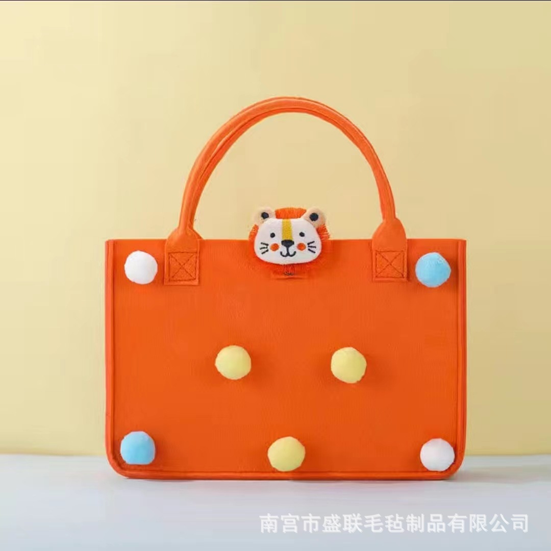 Fashion simple felt handbag baby one month old back gift bag cute bag felt hand gift handbag