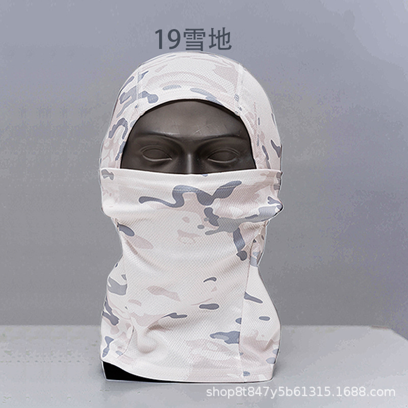 Picture of Cross-Border Summer Sun Protection Mask, Outdoor Cycling Dustproof Camouflage Headgear, Tactical Single-Hole Headgear, Headscarf for Fishing