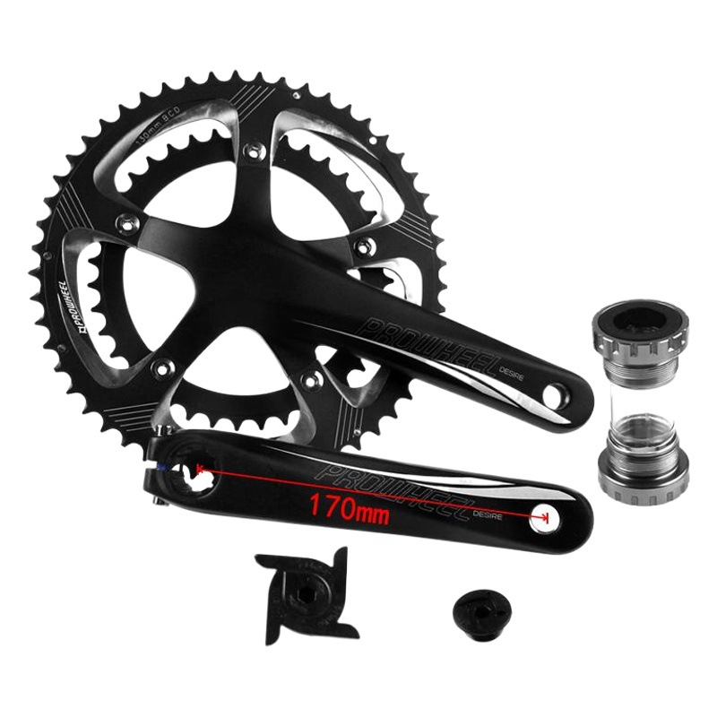 Prowheel Road Bike Crankset Hollow One-Piece Ultra-Light and Ultra-Moisturizing 8-Speed 9-Speed 10-Speed 11-Speed Lightweight