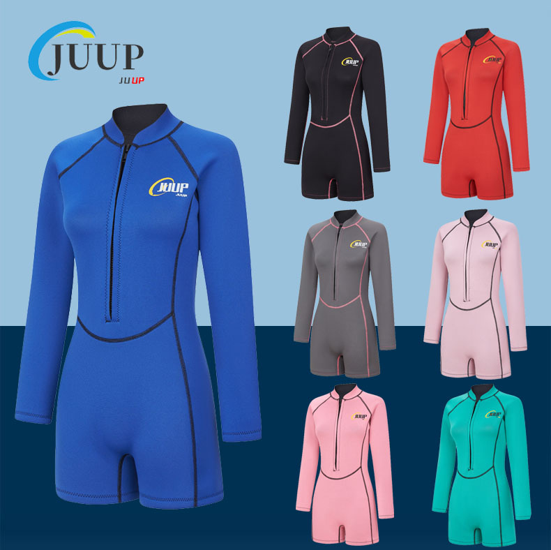 New ladies diving suit 2.5MM flat angle one piece swimsuit warm sun protection surfing outdoor diving suit R052