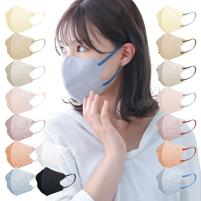 Mask for Women with Good Looks 3D Stereo Disposable Stereo Colorfulful Banana Same Style Sun Protection Breathable Dopamine Colorful Mask