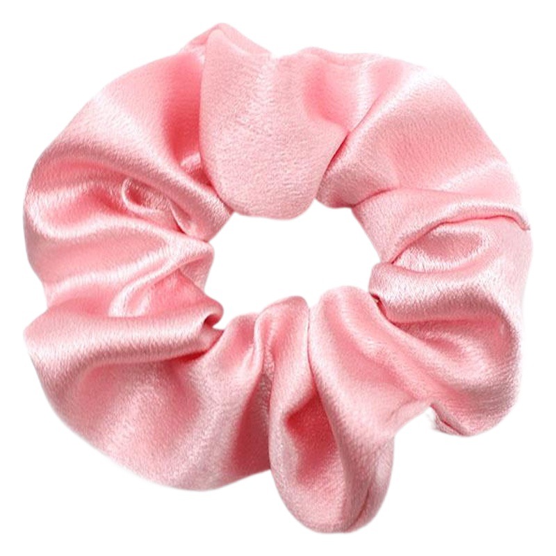 Jennie's Same Style Bm Pure Color Crystal Satin Large Intestine Hair Ring Fat Intestine Headband Cross-Border European and American Rubber Band Headband Hair Accessories