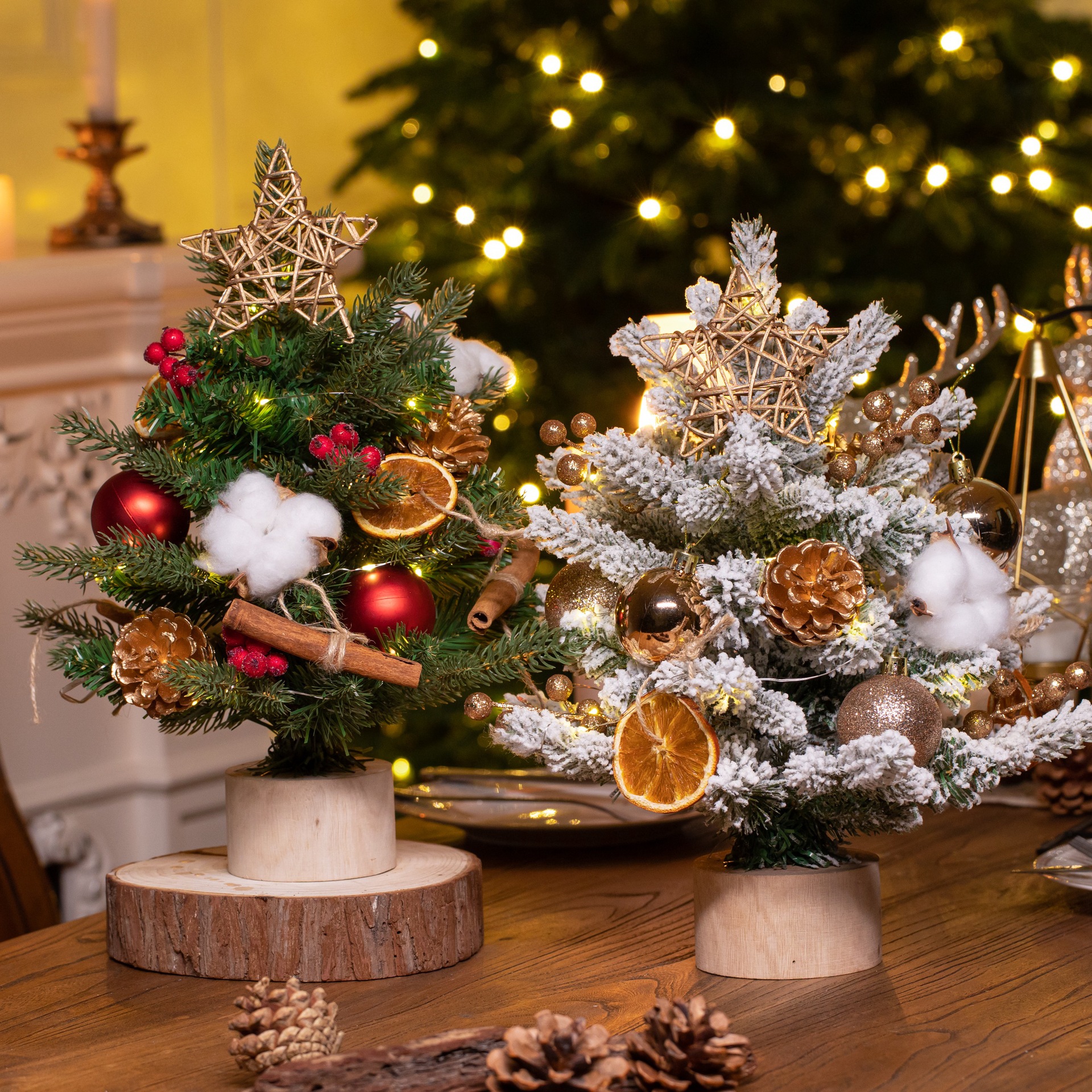 Christmas Gift Mini Small Christmas Tree Ornaments with Light 30cm Desktop Christmas Tree Nobeson suit Christmas Tree