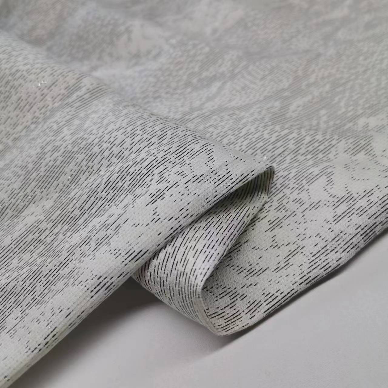 Picture of 17mm Silk and Rayon Blended Fabric with Black Shiny Shirt and Skirt Wide-Width Fabric