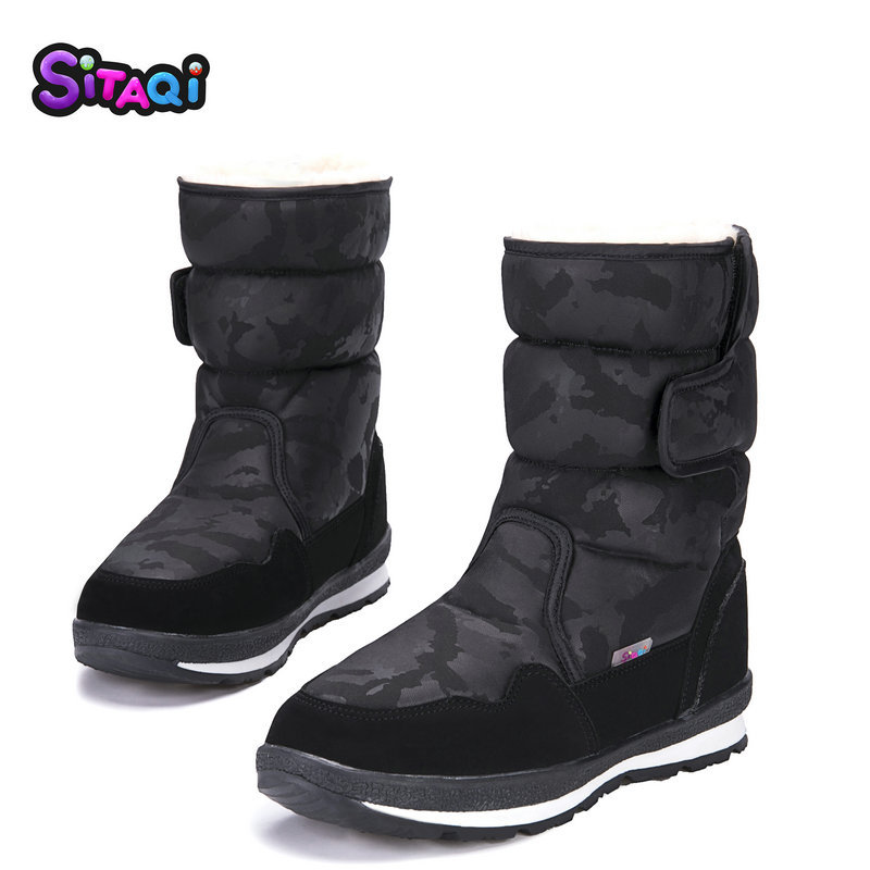 Picture of Nine-color snowflake SiTAQi winter travel parent-child snow boots in the tube children's cotton shoes wholesale and retail