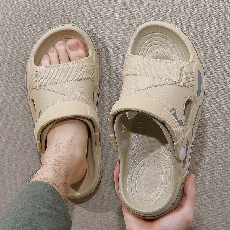 Men's sandals summer outdoor wear beach soft bottom shit feeling indoor bathroom bath non-slip home slippers men's wholesale