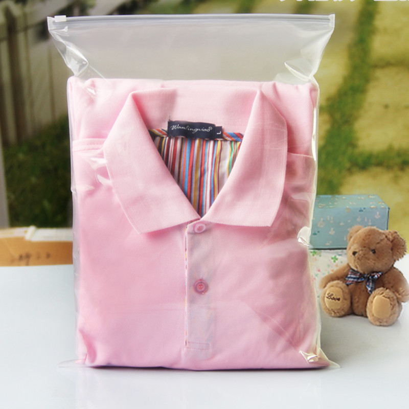 Transparent Thickened Clothing Zipper Bags, Plastic Storage Self-Sealing Bags 30*40 Thickened Transparent