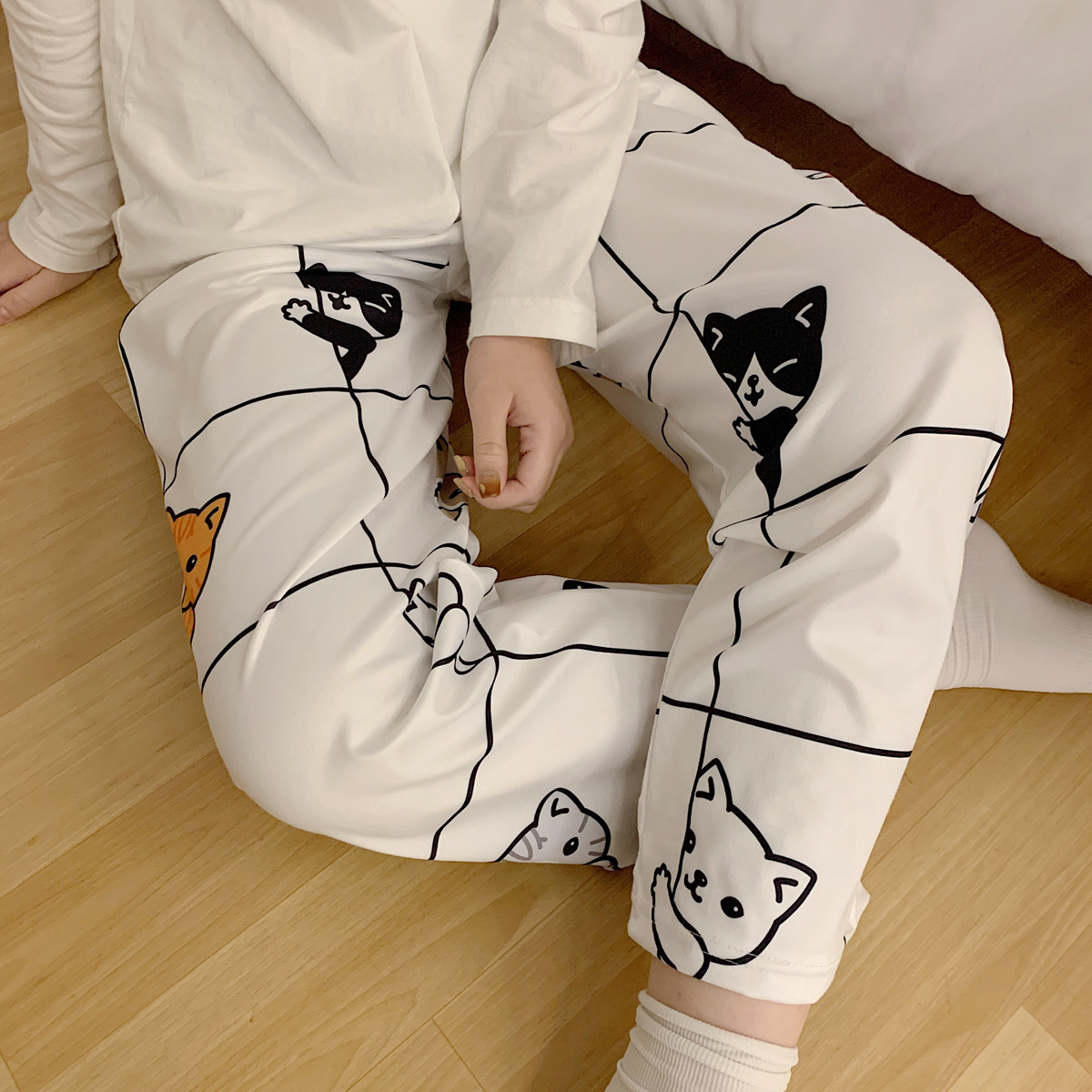 Picture of Home Pants Pajamas Women's Thin Spring and Autumn Loosen Pants Trousers Can Wear Casual Comfortable Japanese Star Walking Pants Women