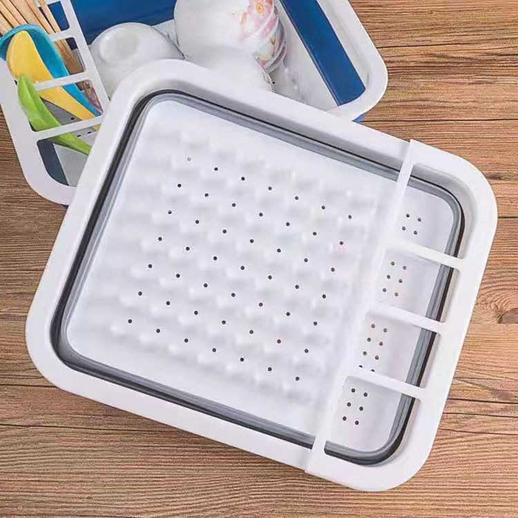 Picture of Foldable draining bowl rack new kitchen tableware storage rack multi-functional sink draining rack drying rack
