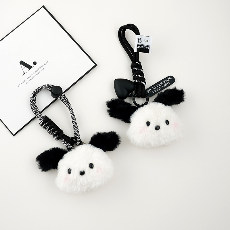 ins Pacha dog bag pendant soft and glutinous plush blush puppy keychain schoolbag chain with hanging