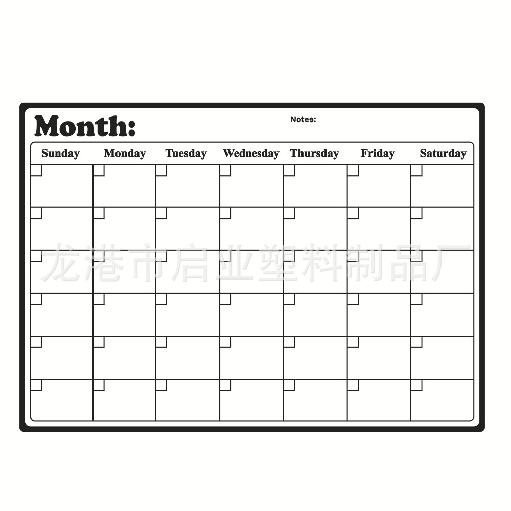 Picture of Amazon Magnetic Calendar Dry-erase Magnetic Refrigerator Whiteboard Monthly Schedule Erasable Self-discipline Schedule Weekly Message Board