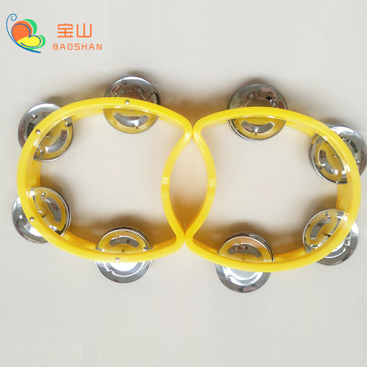 Picture of Wholesale Plastic Flower Bell Rings, Four-Bell Rings, Ktv Orff Double-Row Hand Rells, Dance Companion Wholesale
