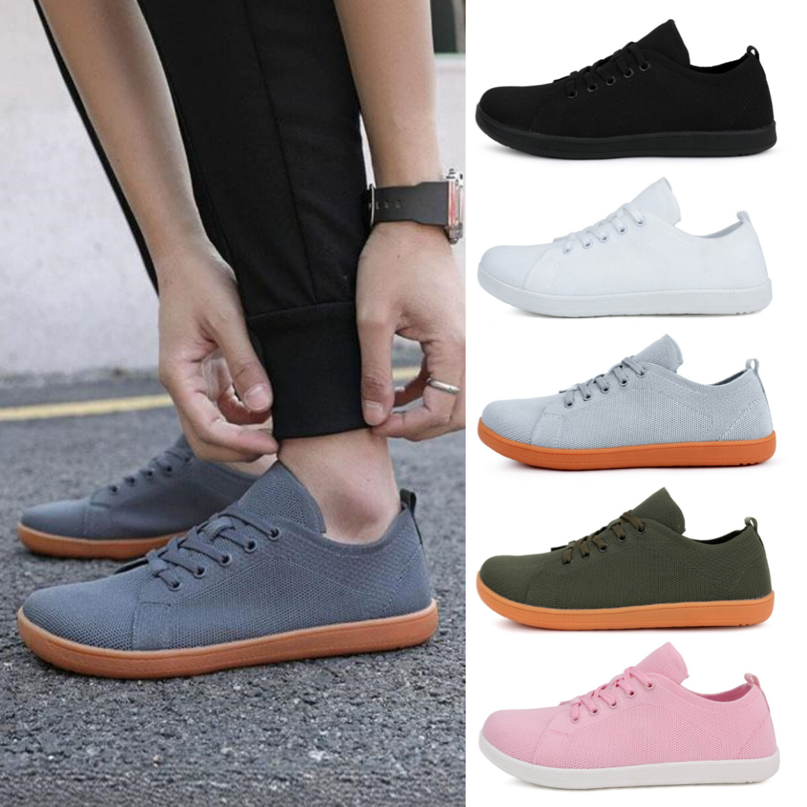 Cross-Border New Wide-Toe Shoes Barefoot Couple Breathable Casual Comfortable Soft-Soled Fitness Running Cycling Climbing Shoes Wholesale