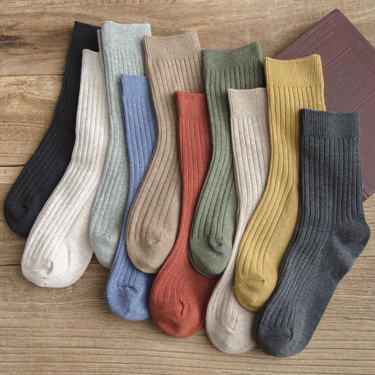 Women's Thick Retro Autumn and Winter Slouch Socks Wholesale Japanese Jk Long Tube Socks for Women