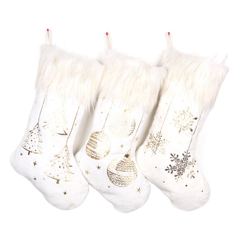 Christmas Socks Christmas Socks Bronzing Socks Gift Bags Christmas Decoration Socks Christmas Gift Bags Children Candy Bags