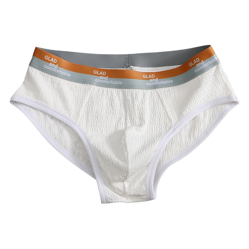 Huajielong solid color men's triangle men's underwear cotton underwear briefs simple breathable thin fashion one-piece delivery