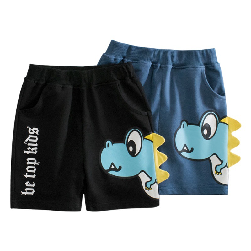 Small blue boat children's clothing summer new children's shorts small boys baby pants cartoon dinosaur a generation of hair