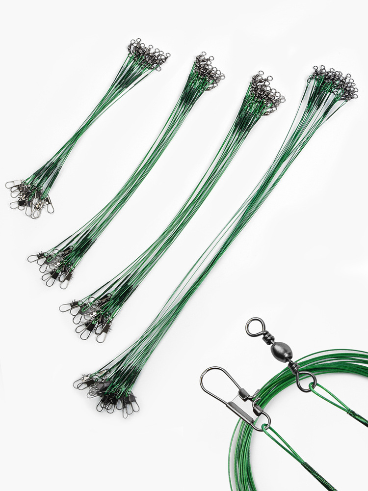Luya lead wire with swivel pin anti-winding Luya wire wire 15/20/25/30cm fishing gear accessories