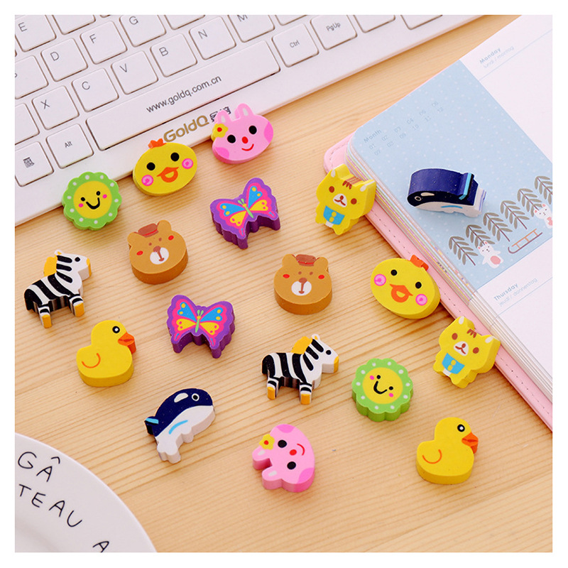 Picture of Creative Cartoon Eraser Animal Eraser Primary School Students Rubber Head Children Learning Stationery Set Gift Single T