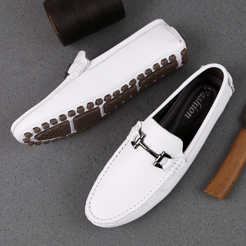 European station Tods driving shoes casual leather shoes genuine leather slip-on 454647 plus size 37 British trendy men's shoes
