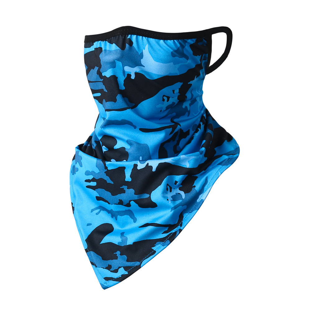 Picture of Outdoor riding triangle towel ice silk sunscreen hanging ear triangle towel summer sports outdoor breathable fishing camouflage mask