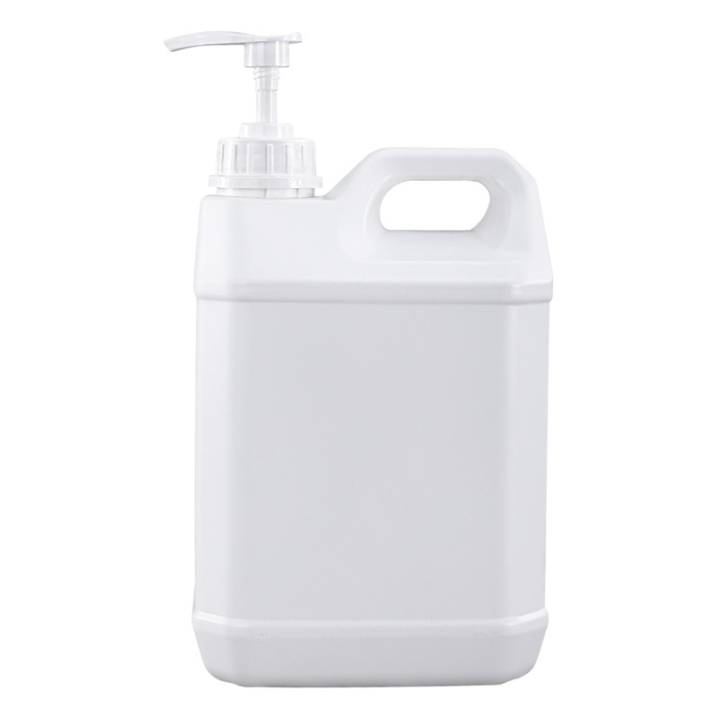 Lining Press Type Plastic Barrel Disinfectant 1L Pressure Pump Barrel Disinfectant Packaging Barrel Sealed 5L Water Bottle Flat Pot