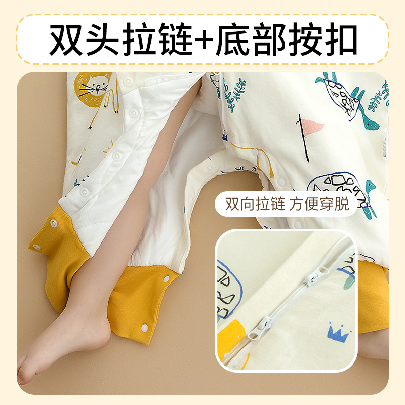 Picture of Sleeping bag baby autumn and winter thickened cotton children's cotton sleeping bag split leg baby kindergarten air-conditioned room Anti-kick quilt