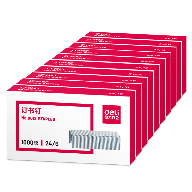 Picture of Deli stationery 0012 staples unified 12 general conventional staples 24/6 Staples wholesale