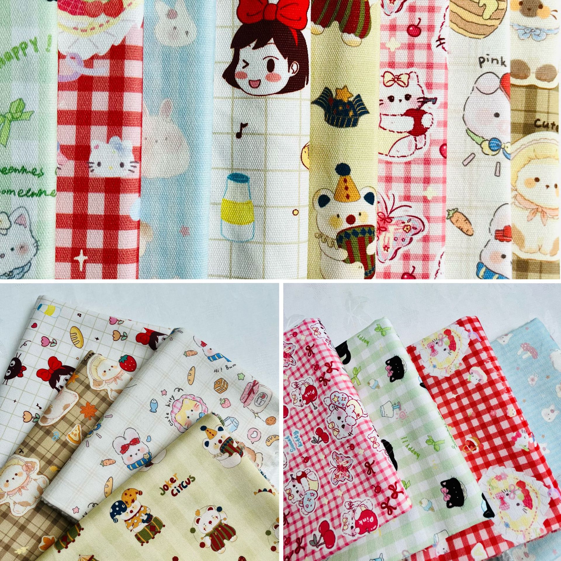 Checkered Style, Pure Cotton Eight-Panel Canvas, 1.5m Width, 1.0m Price, Bag, Jacket, Vest, Handmade DIY Fabric