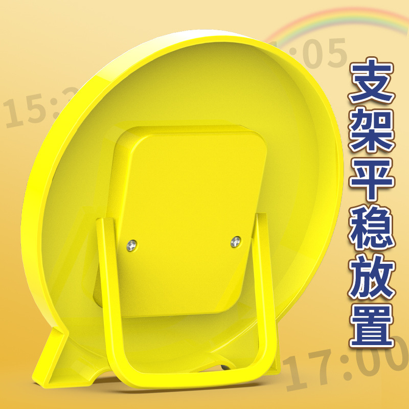 Picture of 10cm clock model primary school mathematics first and second grade understanding time students two-needle linkage clock face clock teaching aids