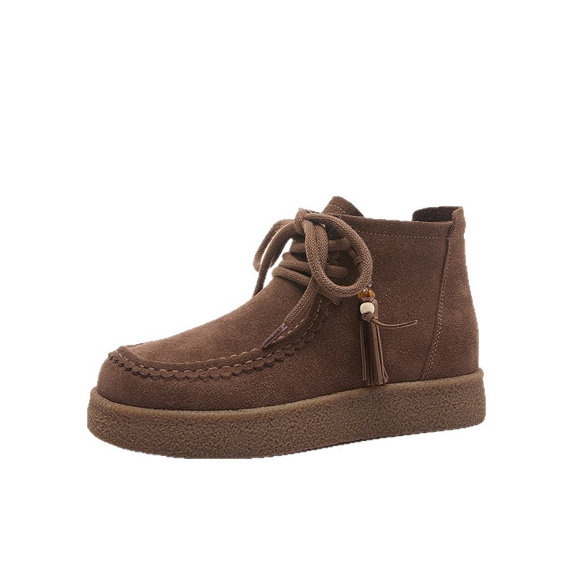 Picture of Dongguan outer single women's boots 2025 autumn and winter new retro platform high-top kangaroo shoes fleece warm women's cotton shoes boots