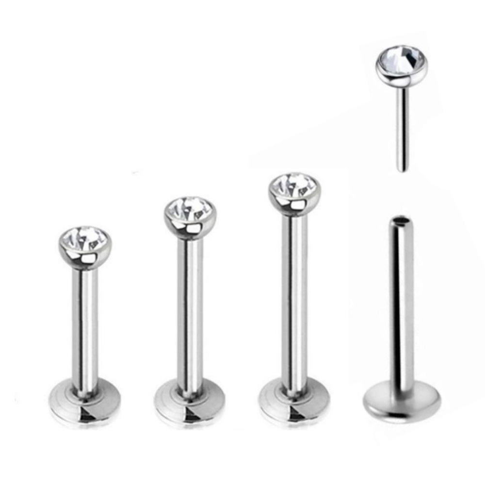 316L Stainless Steel Diamond-Covered Lip Studs, Ear Studs, Piercing Jewelry Wholesale, Piercing Jewelry Wholesale in Stock