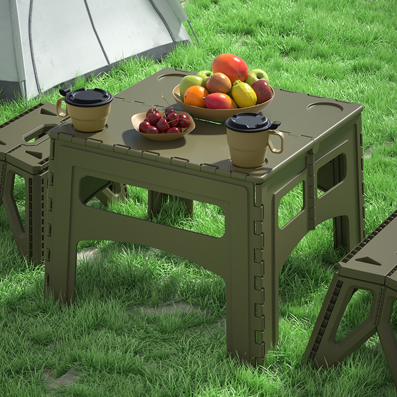 Portable Simple Dining Table Learning Small Desk Baby Painting Writing Desk Dining Table Stool Plastic Foldableing Table Outdoor