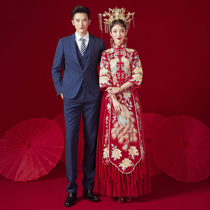 Picture of Large size Xiuhe clothing bride 2023 new autumn and winter wedding Xiuhe clothing summer thin 200kg fat MM slim