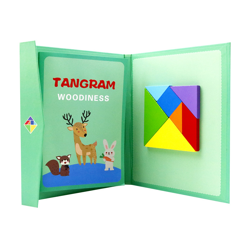 Picture of Magnetic jigsaw puzzle for children Primary School students first grade colorful puzzle wooden toys kindergarten early education puzzle