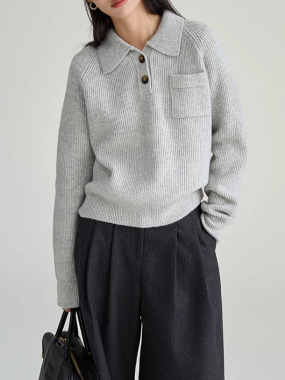Picture of Painting Style drawwin Lapel Knit Sweater Women's 2024 New Autumn and Winter Casual Loose All-match Open Collar Jacket