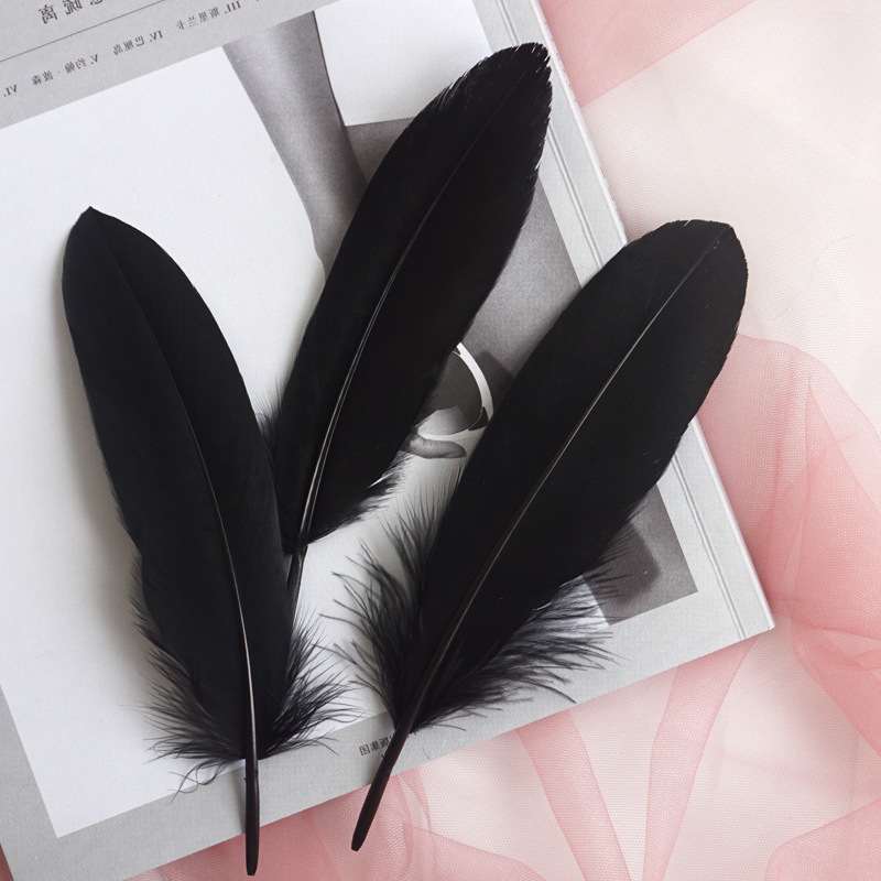 Picture of Feather color goose feather hard big floating dream catcher sunflower kindergarten handmade art class material wings decoration