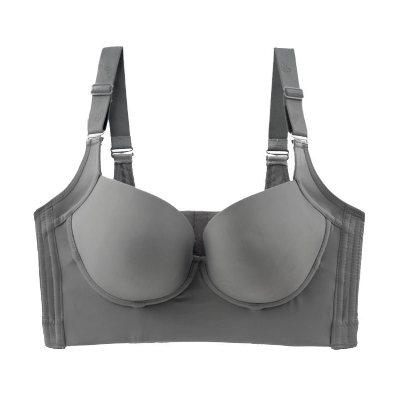 Picture of Plus Size Seamless Intimates Push-Up and Auxiliary Breasts Anti-Sagging Thin Section Fat mm 100kg Big Breasts Showing Small Bra Summer Women