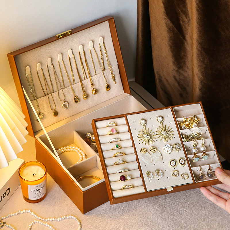 New Style Jewelry Box Storage Box High-grade High-capacity Ring Earrings Necklace Bracelet Watch Jewelry Packaging Box