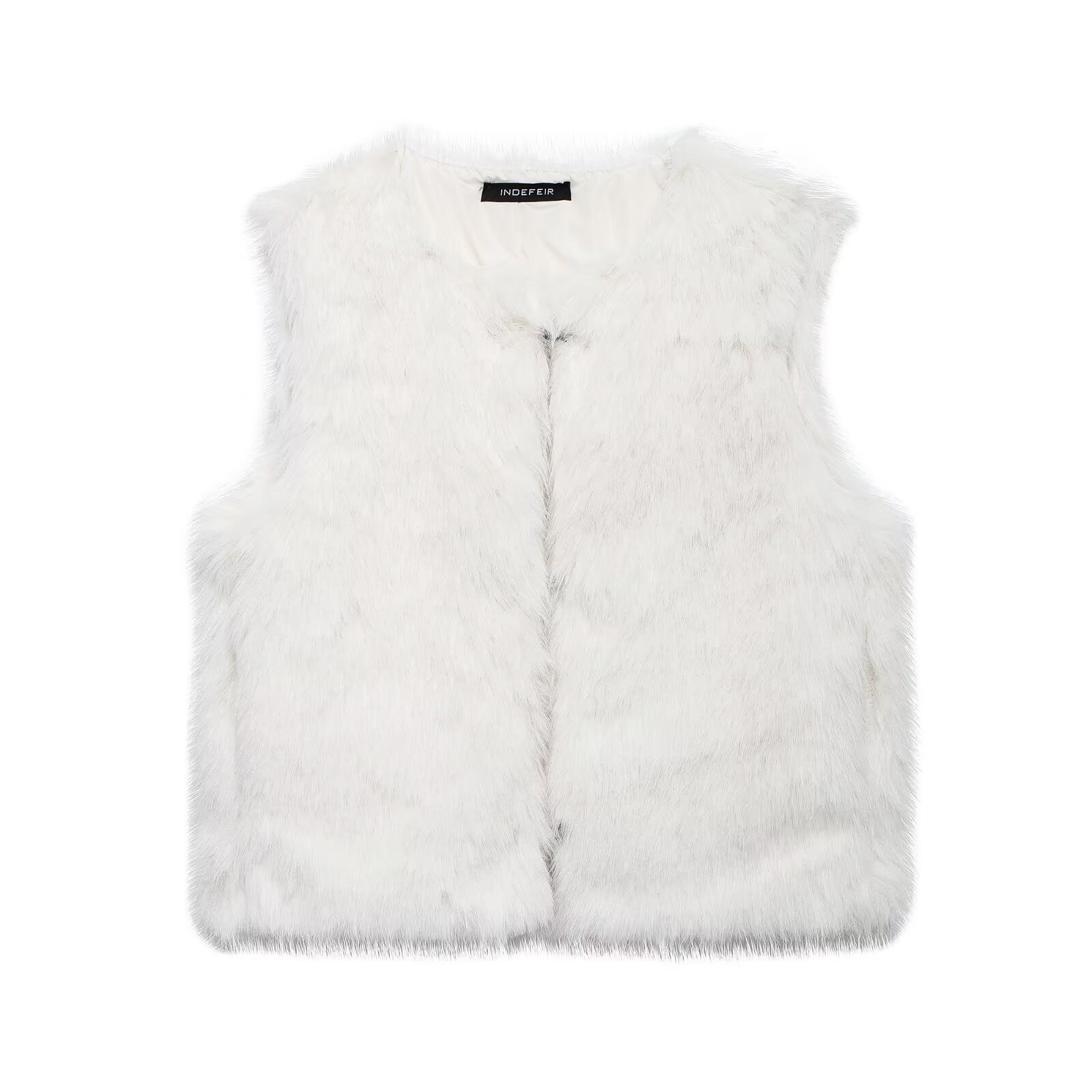 Picture of Winter Women's Niche Faux Fur Sleeveless Crewneck Vest 2024 European and American Fashion Warm Wool Vest
