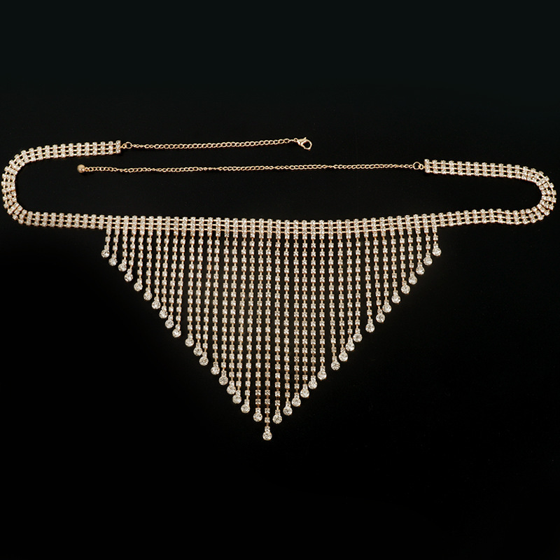 Picture of Beautiful Multi-Layered Rhinestone Waist Chain Jewelry Accessories Hip-Hop Multi-Layered Tassel Waist Chain Leg Chain Sexy Nightclub Body Chain