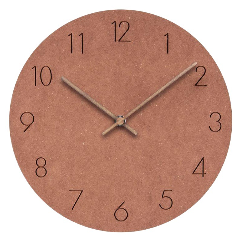 Picture of Nordic simple color wood wall clock living room clock mute quartz clock manufacturers direct batch can do diy