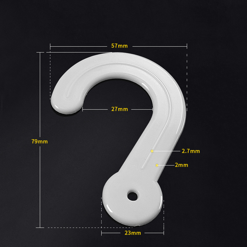 Transparent question mark hook paper card socks card round hole snap button socks hook plastic display cloth hook