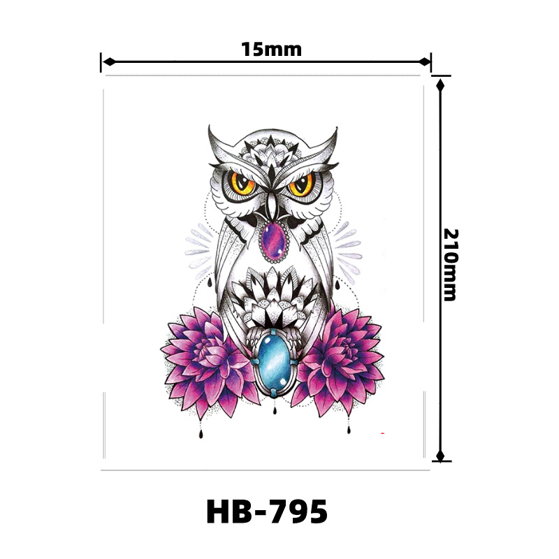 Picture of Factory wholesale tiger blood wolf head tattoo stickers to map custom small fresh English letters cartoon pattern stickers