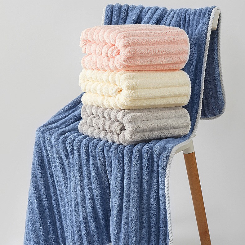 Coral Velvet Bath Towel for Women, Type a Gift Towel, Absorbent, Quick-Drying, Non-Shedding Bath Towel, Thickened Wrap Towel Wholesale