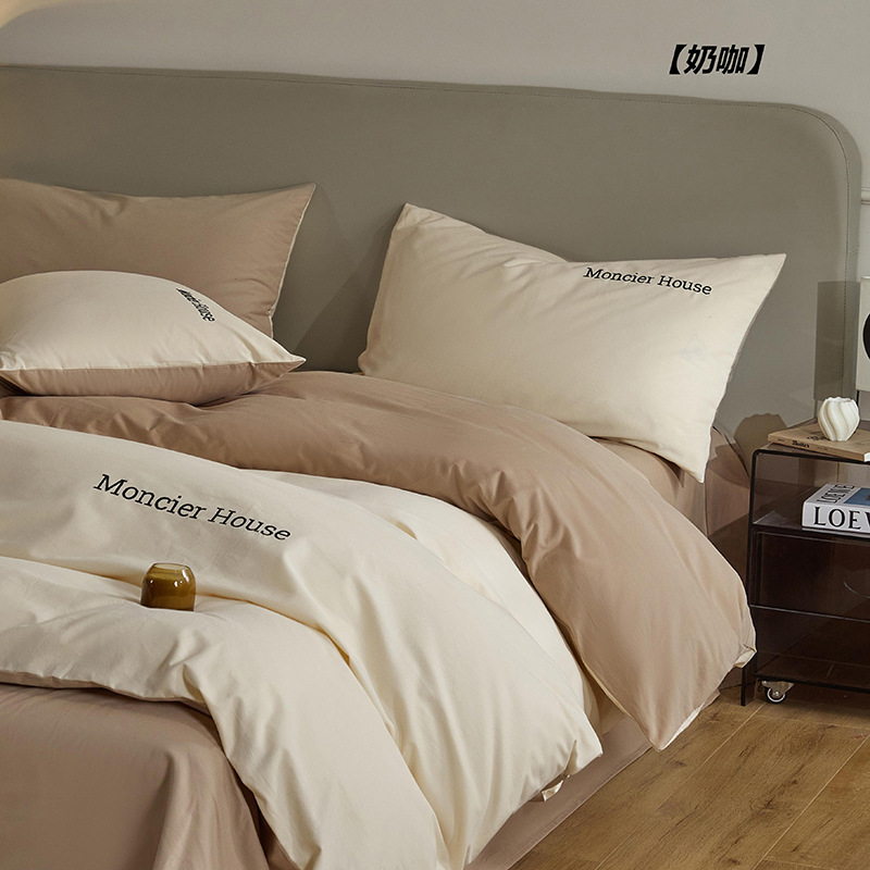 Picture of Light luxury cotton sanding four-piece set thickened high quality 100 cotton autumn and winter wholesale bed linen bedding
