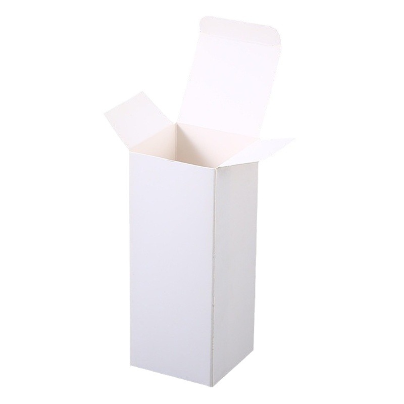 Long white box thickened in stock folding white card rectangular white box customized corrugated box color box packaging Square